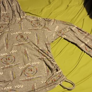 Gray Hoodie with Thank You Print